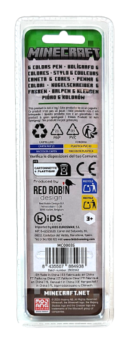 Wielokolorowy długopis Minecraft - 6 kolorów