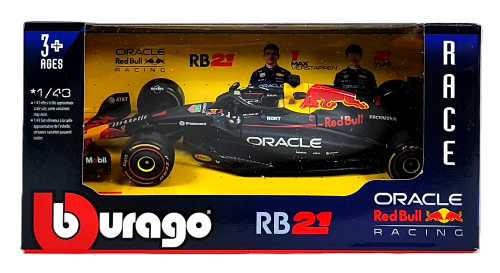Bburago 1:43 BOLID F1 Red Bull Racing RB21 Verstappen Bahrajn GP