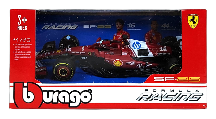 Bburago 1:43 BOLID F1 Ferrari SF-25 Melbourne GP 2025 Leclerc
