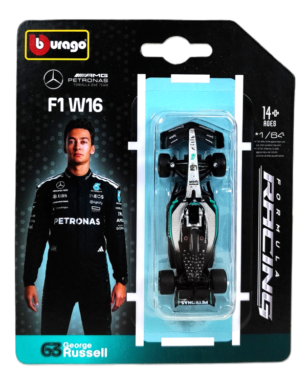 Bburago 1:64 BOLID F1 Mercedes AMG W16 2025 George Russell