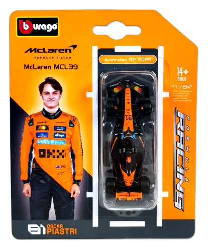 Bburago 1:64 BOLID F1 McLaren MCL39 Piastri GP Australii 2025